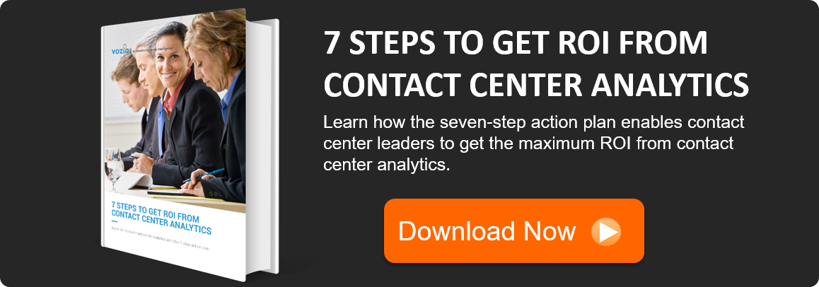 7 STEPS TO GET ROI FROM CONTACT CENTER ANALYTICS