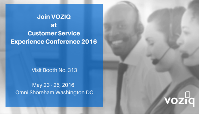 VOZIQ Proud to be a Gold Sponsor of Customer Service Experience 2016