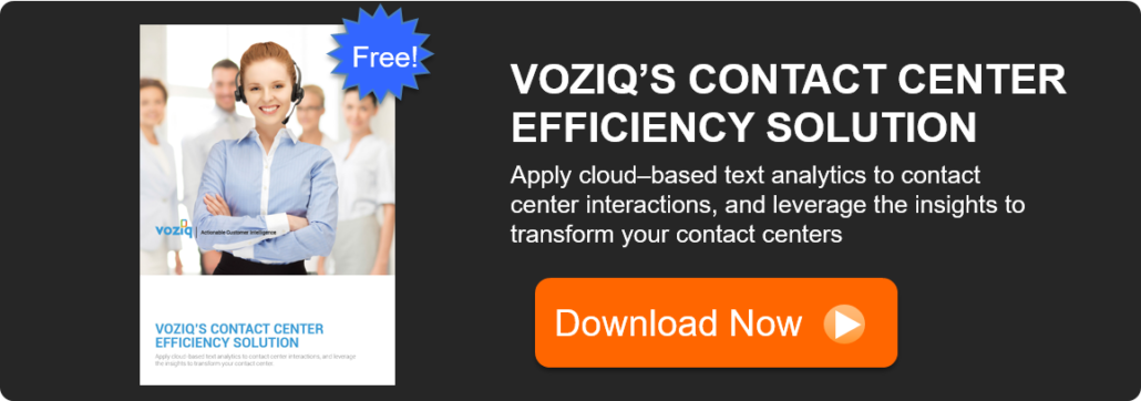 VOZIQ’S CONTACT CENTER EFFICIENCY SOLUTION